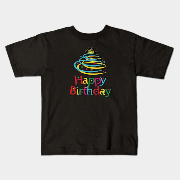 Funny and Happy Birthday Celebration Kids T-Shirt by jazzworldquest